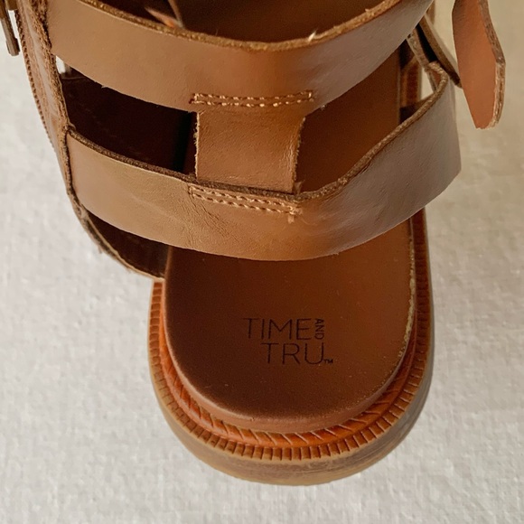 Time and Tru Vegan Leather Fishermancore Women’s Brown Gladiator Sandals 10 - Picture 5 of 9